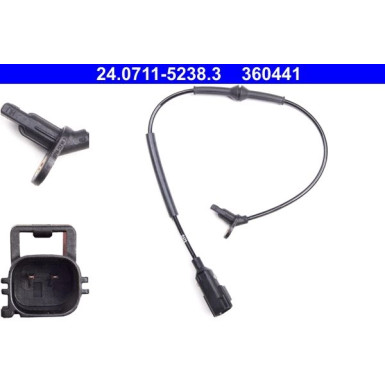 Sensor, Raddrehzahl 24.0711-5238.3 Sensor, Raddrehzahl 24.0711-5238.3
