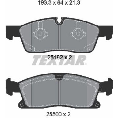 Textar Bremsbelagsatz, Scheibenbremse Q+ 2519202 Textar Bremsbelagsatz, Scheibenbremse Q+ 2519202
