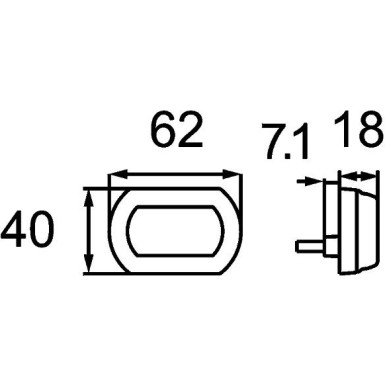 Hella Positionsleuchte SHAPELINE TECH 2PF 013 323-221