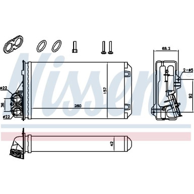 Nissens Wärmetauscher, Innenraumheizung FIRST FIT 707184