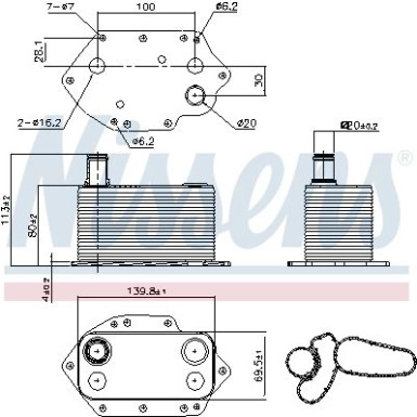 Nissens Ölkühler, Motoröl FIRST FIT 90905