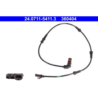 ATE Sensor, Raddrehzahl 24.0711-5411.3 ATE Sensor, Raddrehzahl 24.0711-5411.3