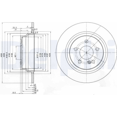 Delphi Bremsscheibe BG3757 Delphi Bremsscheibe BG3757