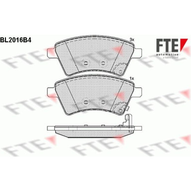 FTE Bremsbelagsatz, Scheibenbremse 9010603