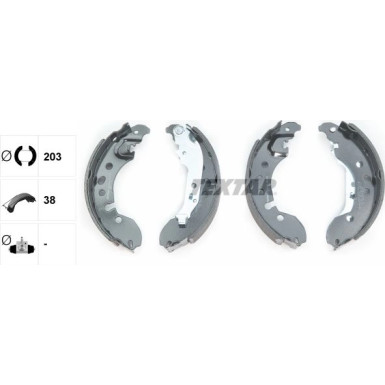 Textar Bremsbackensatz 91080700 Textar Bremsbackensatz 91080700