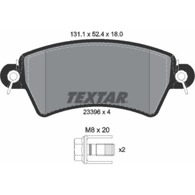 Textar Bremsbelagsatz, Scheibenbremse Q+ 2339602 Textar Bremsbelagsatz, Scheibenbremse Q+ 2339602