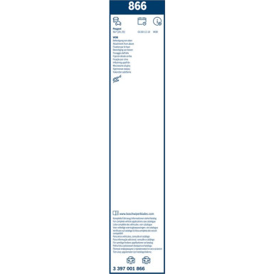 BOSCH 866 Scheibenwischer Twin 3 397 001 866