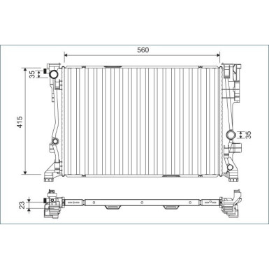Kühler, Motorkühlung 701158 Kühler, Motorkühlung 701158
