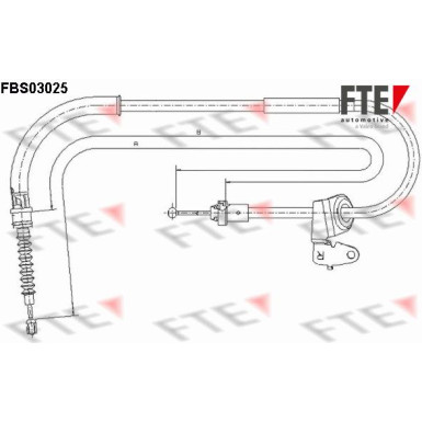 Seilzug, Feststellbremse 9250114 Seilzug, Feststellbremse 9250114
