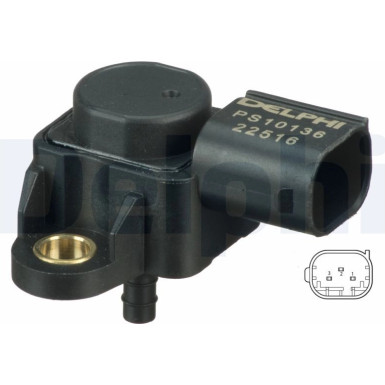 Delphi Sensor, Saugrohrdruck PS10136 Delphi Sensor, Saugrohrdruck PS10136