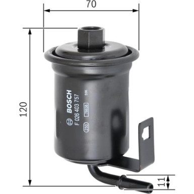 BOSCH Kraftstofffilter F 026 403 757