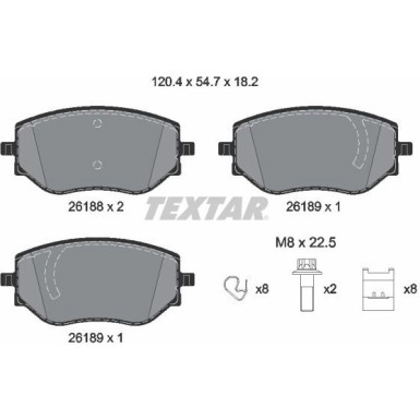 Textar Bremsbelagsatz, Scheibenbremse Q+ 2618801 Textar Bremsbelagsatz, Scheibenbremse Q+ 2618801