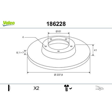Bremsscheibe 186228 Bremsscheibe 186228