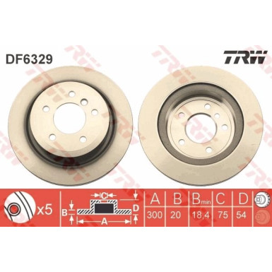 TRW Bremsscheibe DF6329