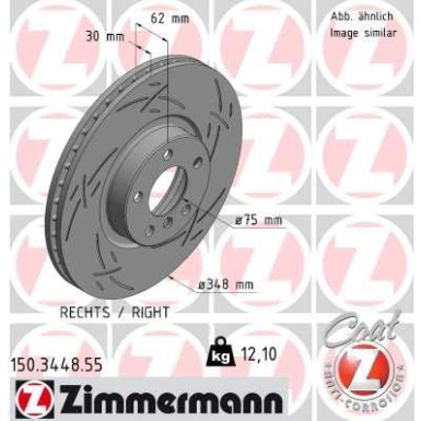 Zimmermann Bremsscheibe BLACK Z 150.3448.55 Zimmermann Bremsscheibe BLACK Z 150.3448.55