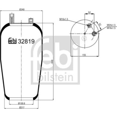 FEBI BILSTEIN 32819 Federbalg, Luftfederung