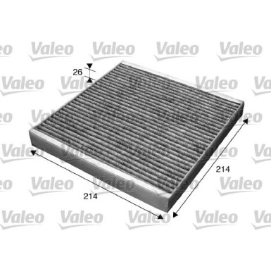 VALEO 715608 Innenraumfilter Aktivkohlefilter CLIMFILTER PROTECT 215x214x25mm
