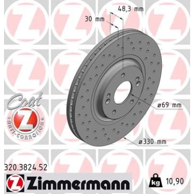Zimmermann Bremsscheibe SPORT Z 320.3824.52 Zimmermann Bremsscheibe SPORT Z 320.3824.52