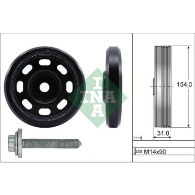 INA Riemenscheibensatz, Kurbelwelle 544 0170 20