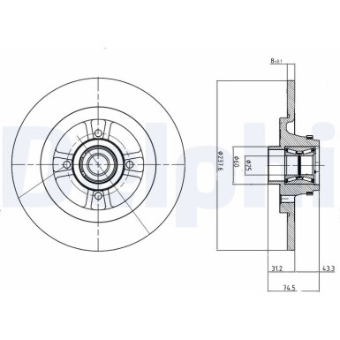 Delphi Bremsscheibe BG9025RS Delphi Bremsscheibe BG9025RS