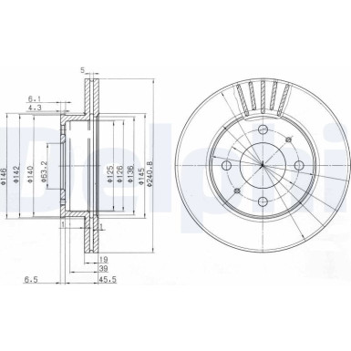 Delphi Bremsscheibe BG3749