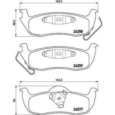 Hella Bremsbelagsatz, Scheibenbremse 8DB 355 012-181