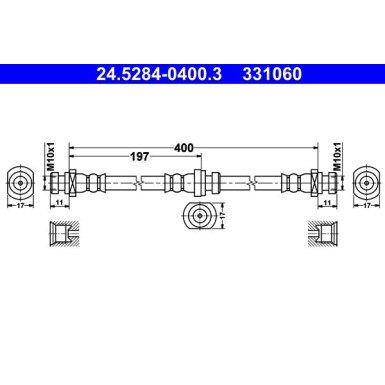Bremsschlauch 24.5284-0400.3 Bremsschlauch 24.5284-0400.3