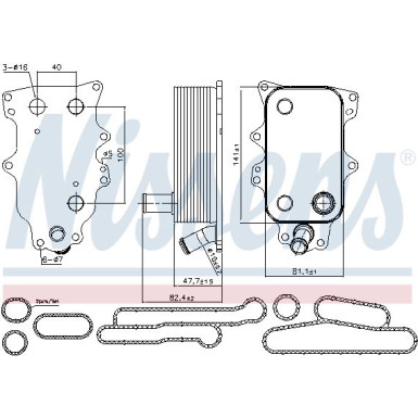 Nissens Ölkühler, Motoröl FIRST FIT 90737