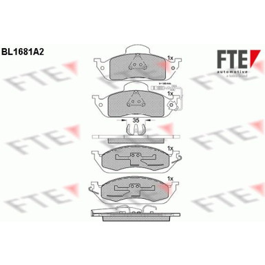 FTE Bremsbelagsatz, Scheibenbremse 9010291 FTE Bremsbelagsatz, Scheibenbremse 9010291