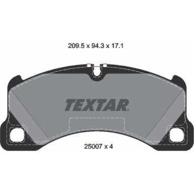 Textar Bremsbelagsatz, Scheibenbremse 2500701 Textar Bremsbelagsatz, Scheibenbremse 2500701