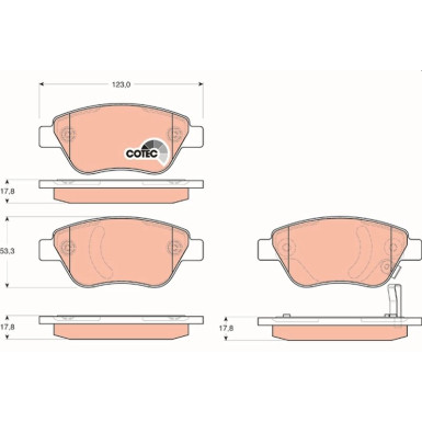 Bremsbelagsatz, Scheibenbremse GDB1700