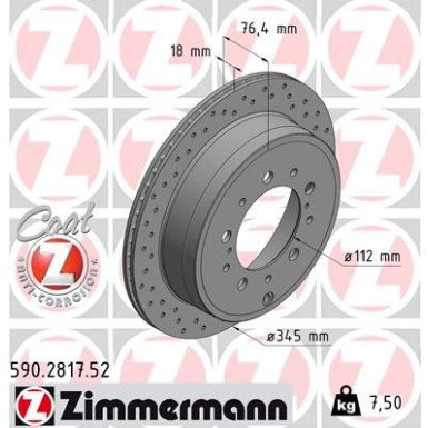 Zimmermann Bremsscheibe SPORT Z 590.2817.52