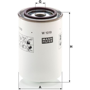 Filter, Arbeitshydraulik W 1019