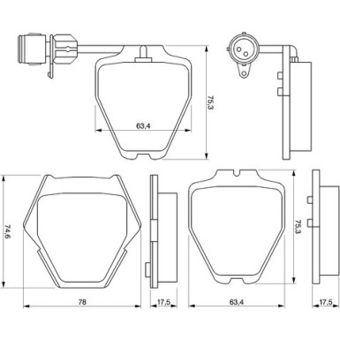 BOSCH Bremsbelagsatz, Scheibenbremse 0 986 424 689 BOSCH Bremsbelagsatz, Scheibenbremse 0 986 424 689