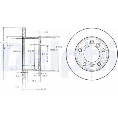 Delphi Bremsscheibe BG3237 Delphi Bremsscheibe BG3237