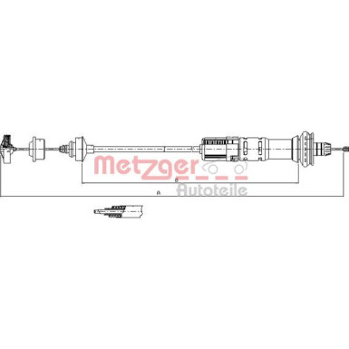 Metzger Seilzug, Kupplungsbetätigung 11.3028