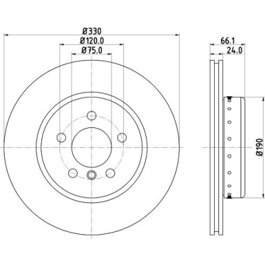 Hella Pagid Bremsscheibe Pro High Carbon 8DD 355 120-661 Hella Pagid Bremsscheibe Pro High Carbon 8DD 355 120-661