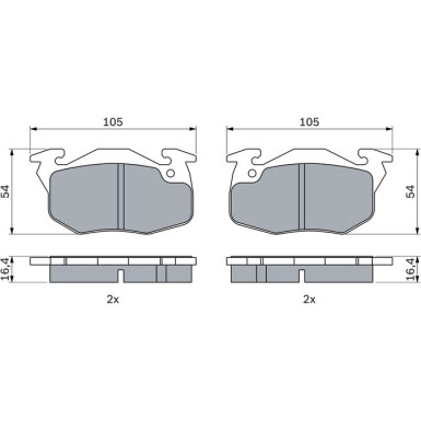 BOSCH Bremsbelagsatz, Scheibenbremse 0 986 460 983 BOSCH Bremsbelagsatz, Scheibenbremse 0 986 460 983
