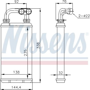 Nissens Wärmetauscher, Innenraumheizung FIRST FIT 70519