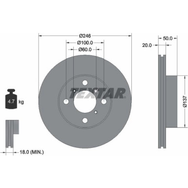 Bremsscheibe 92104500 Bremsscheibe 92104500