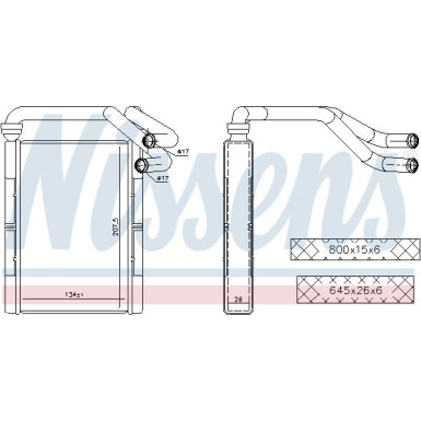 Nissens Wärmetauscher, Innenraumheizung FIRST FIT 707093