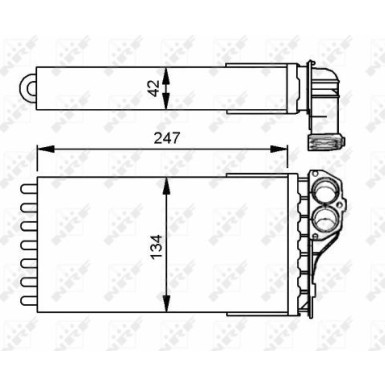NRF Wärmetauscher, Innenraumheizung EASY FIT 53557