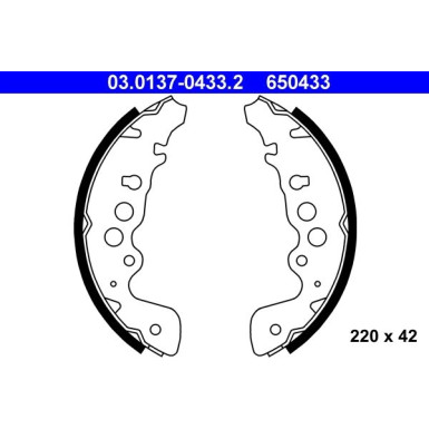 Bremsbackensatz 03.0137-0433.2 Bremsbackensatz 03.0137-0433.2