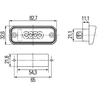 Hella Kennzeichenleuchte 2KA 010 278-411