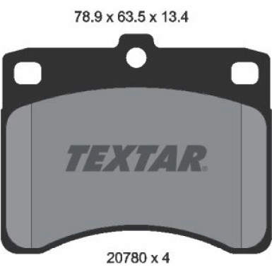 Textar Bremsbelagsatz, Scheibenbremse 2078001
