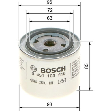 BOSCH 0 451 103 219 Ölfilter BOSCH 0 451 103 219 Ölfilter