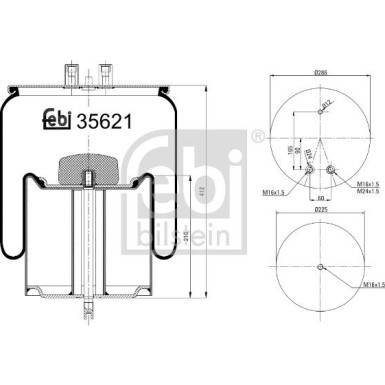 FEBI BILSTEIN 35621 Federbalg, Luftfederung