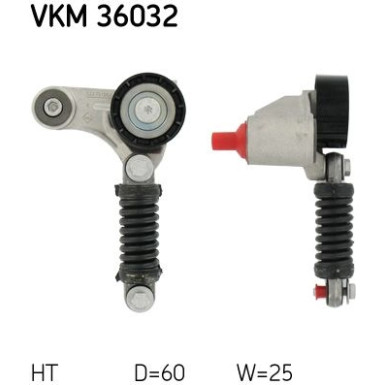 Spannrolle, Keilrippenriemen VKM 36032 Spannrolle, Keilrippenriemen VKM 36032