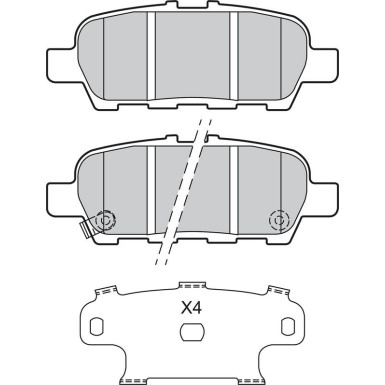 Valeo Bremsbelagsatz, Scheibenbremse 601148 Valeo Bremsbelagsatz, Scheibenbremse 601148