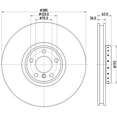 Hella Bremsscheibe Pro High Carbon 8DD 355 120-721